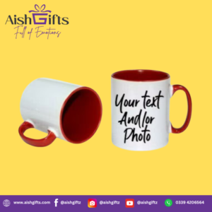 Personalized Red Mug – Custom Logo, Name & Photo Printing | Perfect Gift