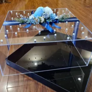 Acrylic Gift Box with Black Lid